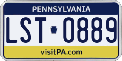 PA license plate LST0889