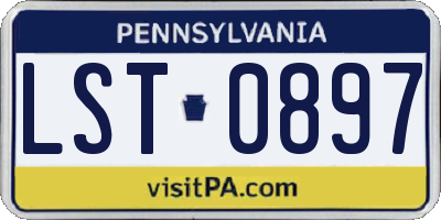 PA license plate LST0897