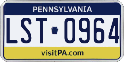 PA license plate LST0964