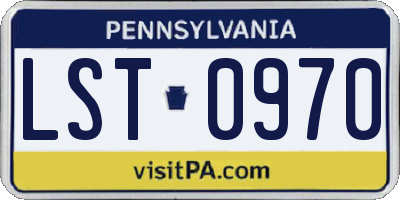 PA license plate LST0970