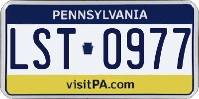 PA license plate LST0977
