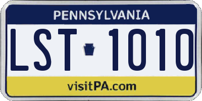 PA license plate LST1010