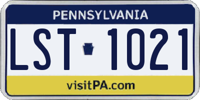 PA license plate LST1021