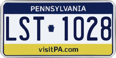 PA license plate LST1028