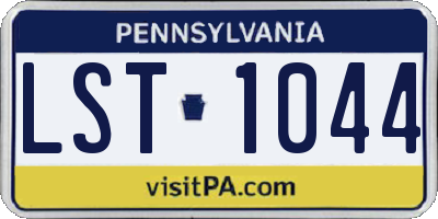 PA license plate LST1044