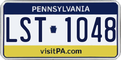 PA license plate LST1048
