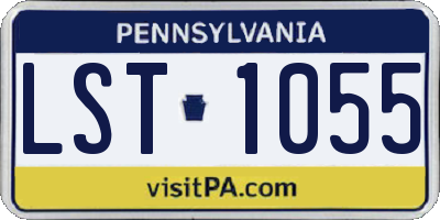 PA license plate LST1055