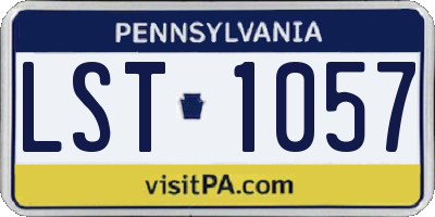 PA license plate LST1057