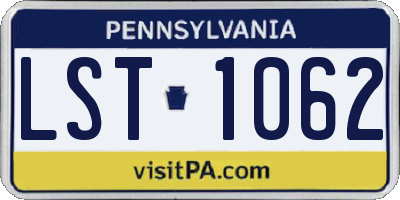 PA license plate LST1062