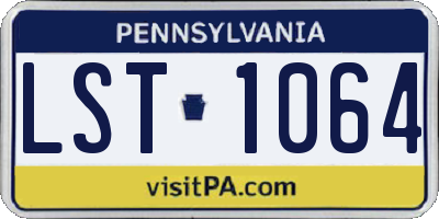 PA license plate LST1064