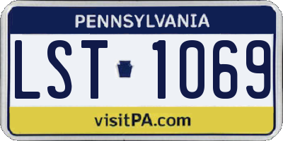 PA license plate LST1069