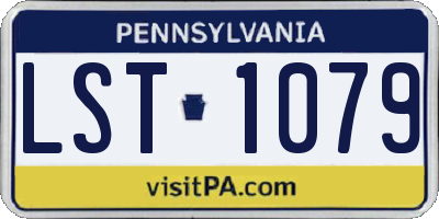 PA license plate LST1079