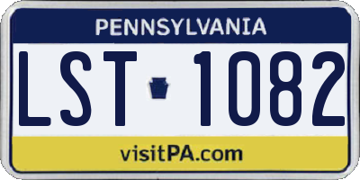 PA license plate LST1082