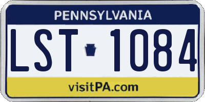 PA license plate LST1084
