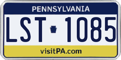 PA license plate LST1085