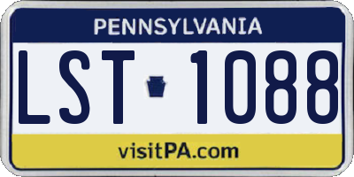PA license plate LST1088