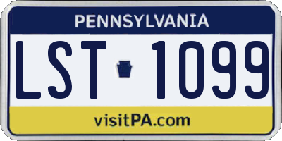 PA license plate LST1099