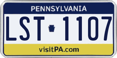 PA license plate LST1107