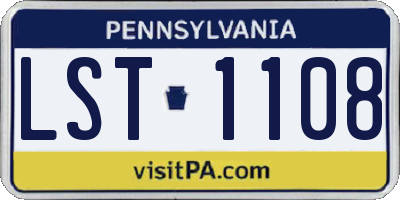 PA license plate LST1108