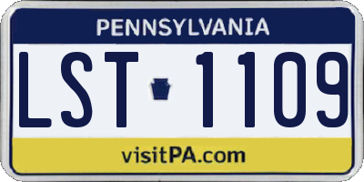 PA license plate LST1109