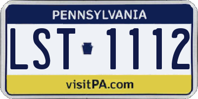 PA license plate LST1112