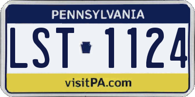 PA license plate LST1124