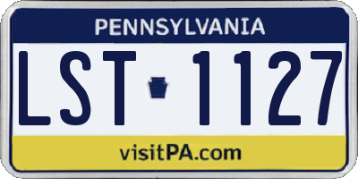 PA license plate LST1127