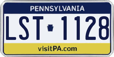 PA license plate LST1128