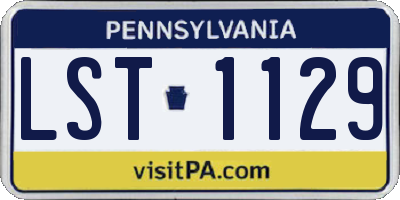 PA license plate LST1129