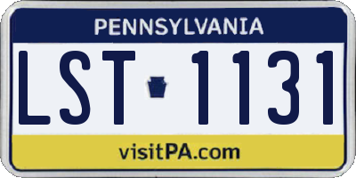 PA license plate LST1131
