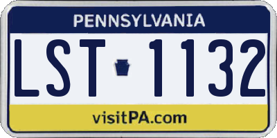 PA license plate LST1132