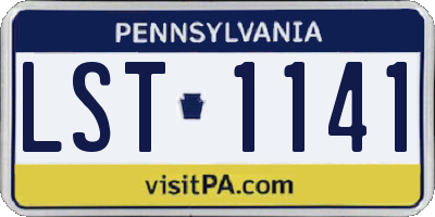 PA license plate LST1141