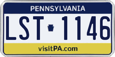 PA license plate LST1146