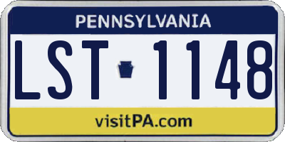 PA license plate LST1148