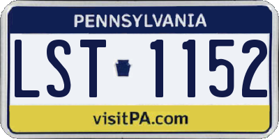 PA license plate LST1152
