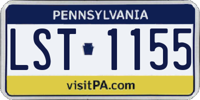 PA license plate LST1155