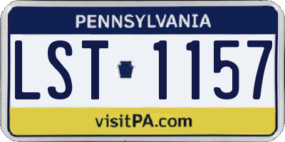 PA license plate LST1157