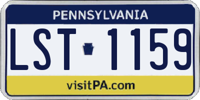 PA license plate LST1159