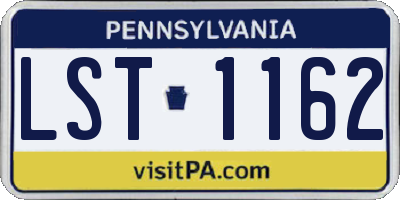 PA license plate LST1162