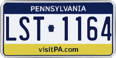 PA license plate LST1164