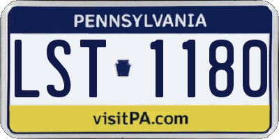 PA license plate LST1180