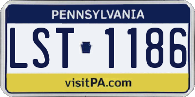 PA license plate LST1186