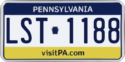 PA license plate LST1188