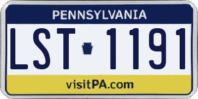 PA license plate LST1191