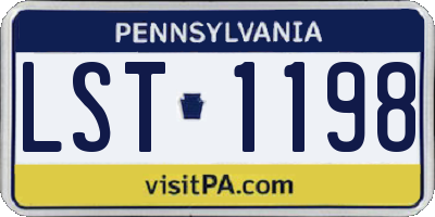 PA license plate LST1198