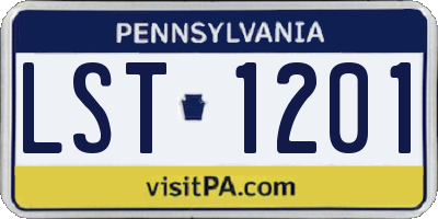 PA license plate LST1201
