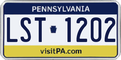 PA license plate LST1202