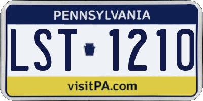 PA license plate LST1210