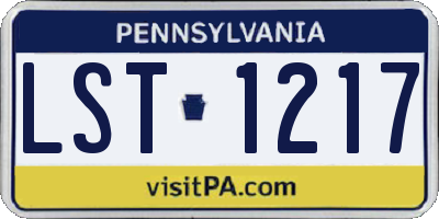 PA license plate LST1217