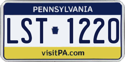 PA license plate LST1220